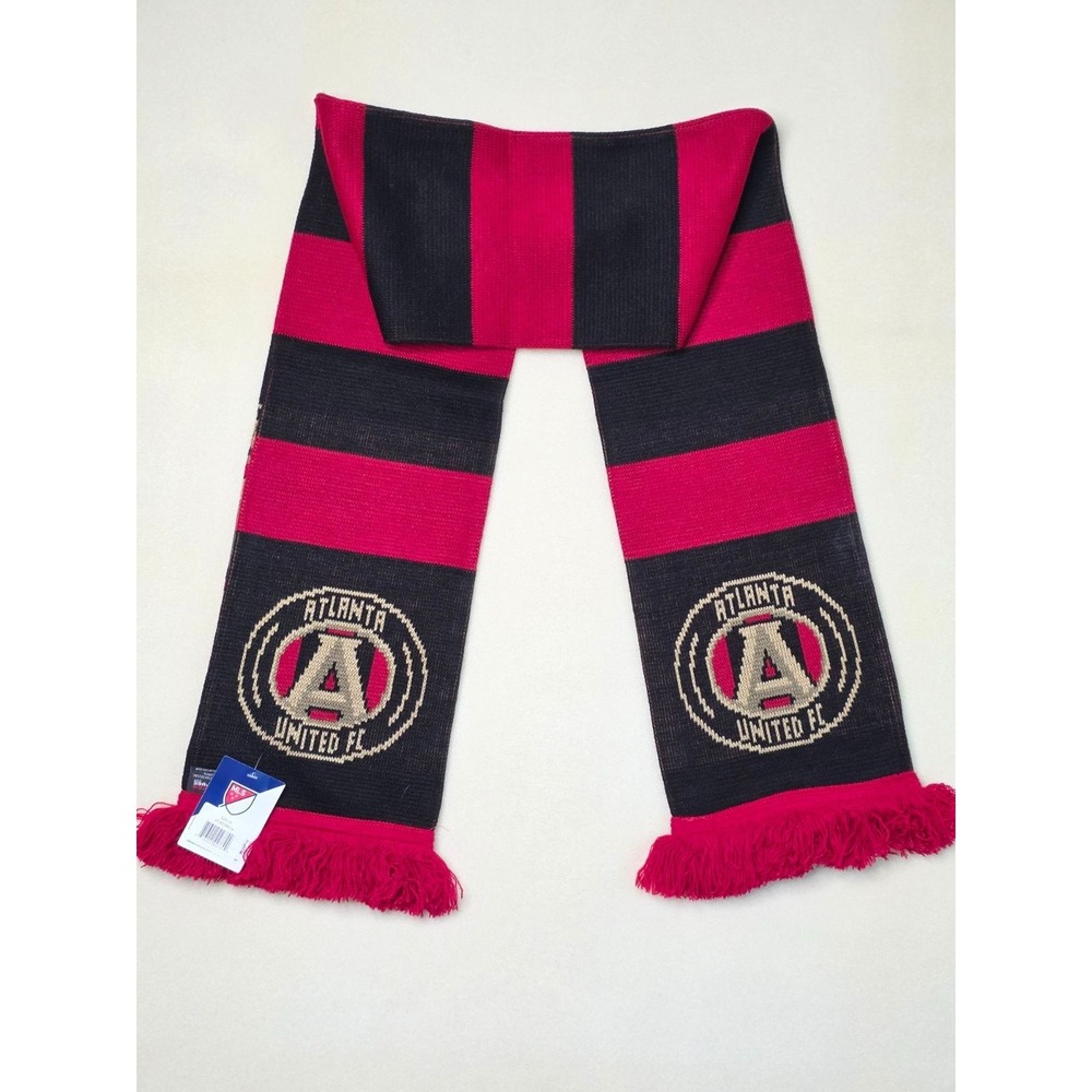 MSL Atlanta United FC Scarf Knit Supporters Red Black Soccer‎ MLS Licensed New
